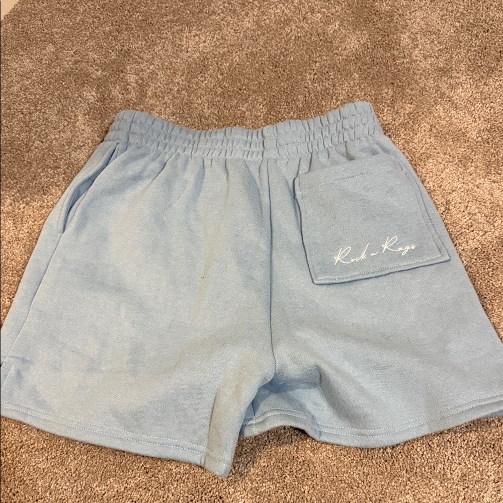 Women's High Waist Light Blue Shorts
